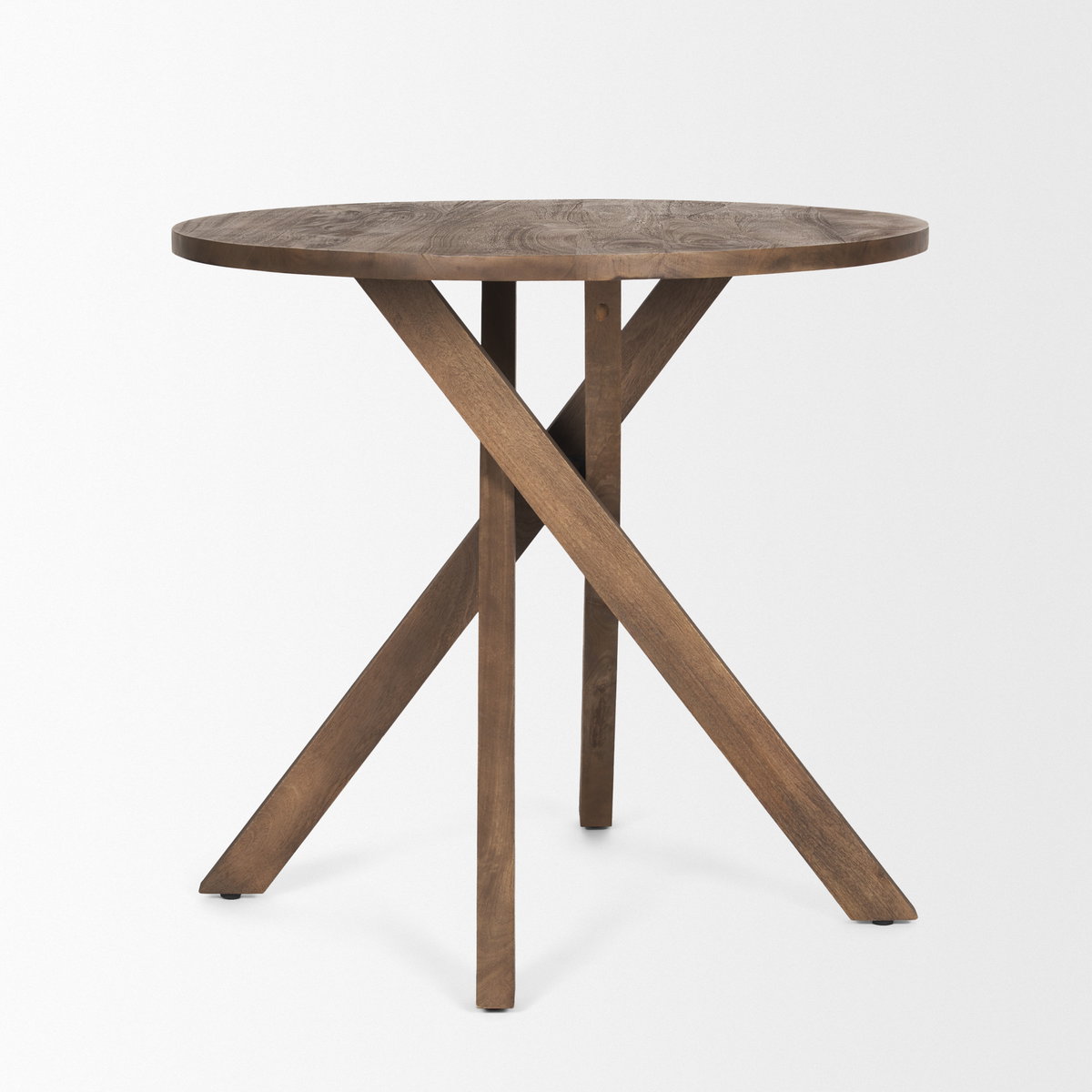 Solana Medium Brown Wood Foyer Table, Side & End Table by Mercana, 32" length x 32" width x 30" height View 5