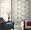 Interlock Dark Taupe Wallpaper, by York Wall, 33' length x 1'8.5" width x 0.02" depth thumbnail 3