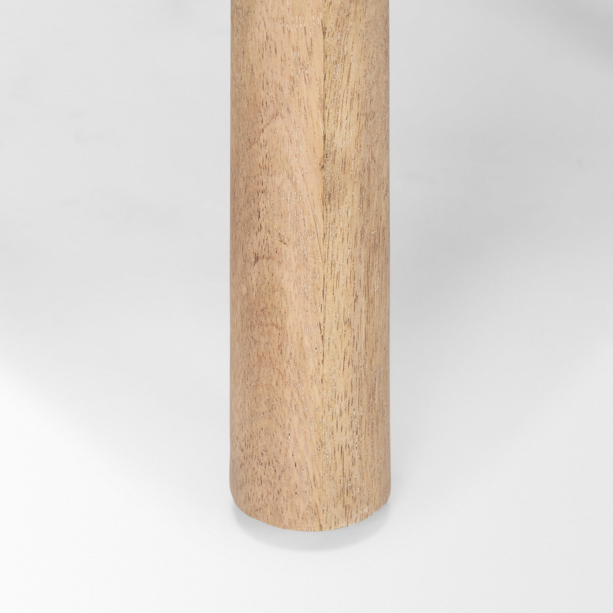 Shaiden Brown Wood with Cream Fabric Stool, Ottoman by Mercana, 21.5" length x 21.5" width x 19.5" height View 9