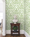 Royal Fern Damask Green Wallpaper thumbnail 2