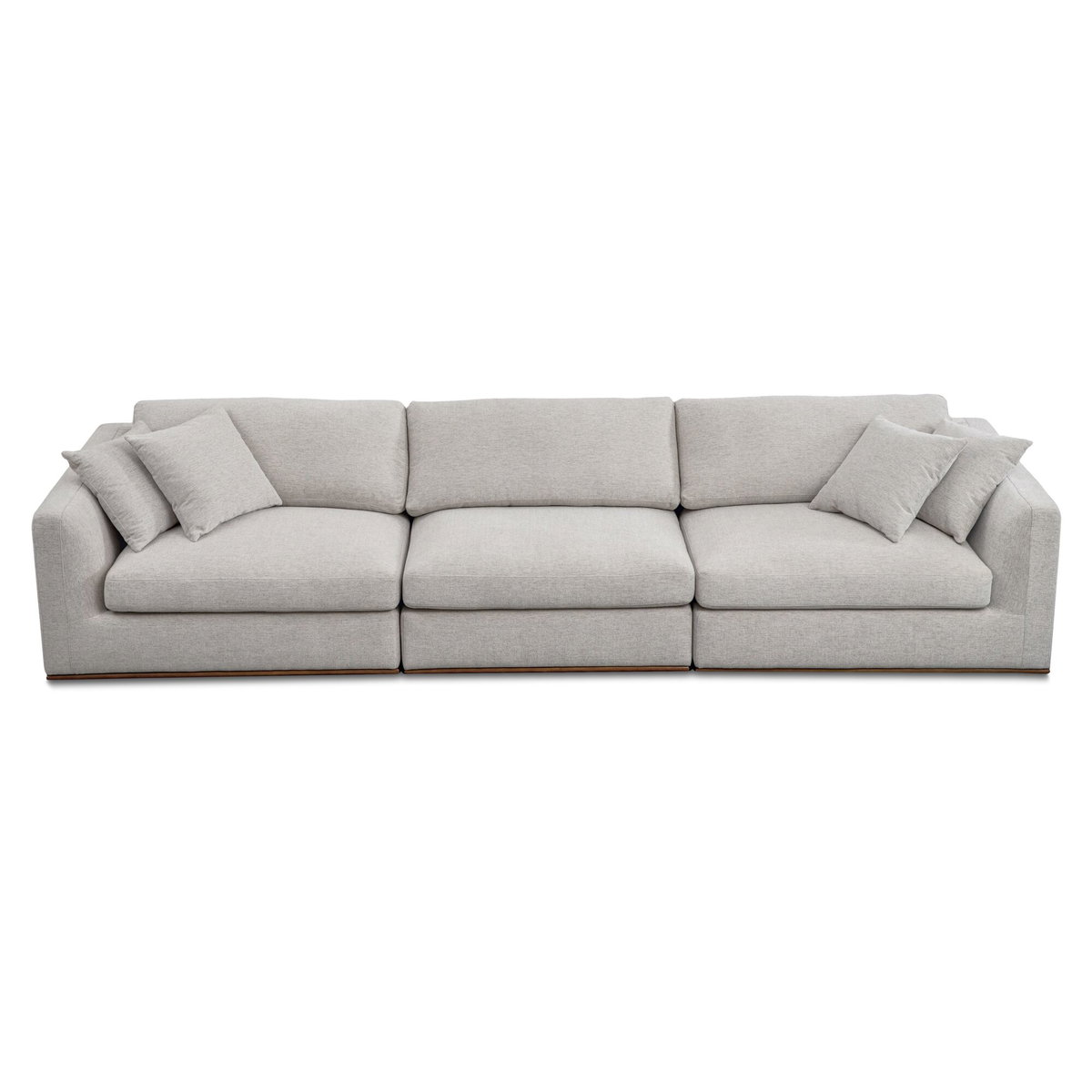 Rue Modular Sofa Flecked Grey, Sofas & Sectional by Moe's Home, 136.2" width x 23.6" height x 41" depth View 1