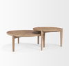 Cleaver (Set of 2) 40' & 31' Round Brown Solid Wood Nesting Coffee Tables thumbnail 5