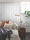 French Arctic Grey Linen Stripe Wallpaper, by York Wall, 27' length x 2'3" width x 0.02" depth thumbnail 2