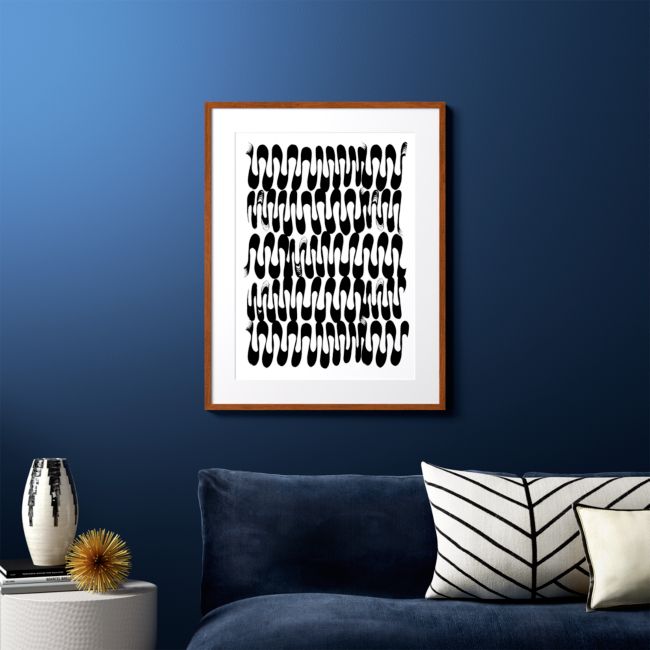 Online Designer Combined Living/Dining Groove with Dark Wood Frame 29.5"x37.5