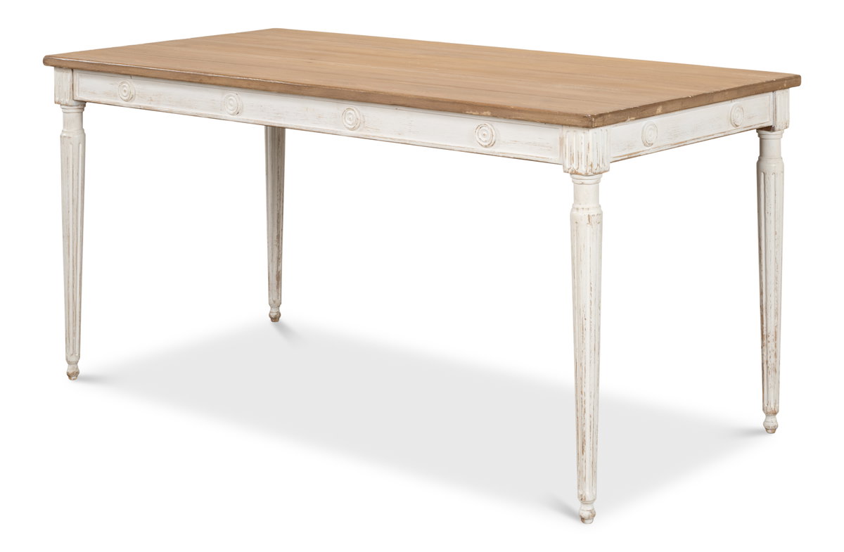 Lady's Dining Table, by Sarreid, 2'8" length x 5'3" width x 2'7" height View 9