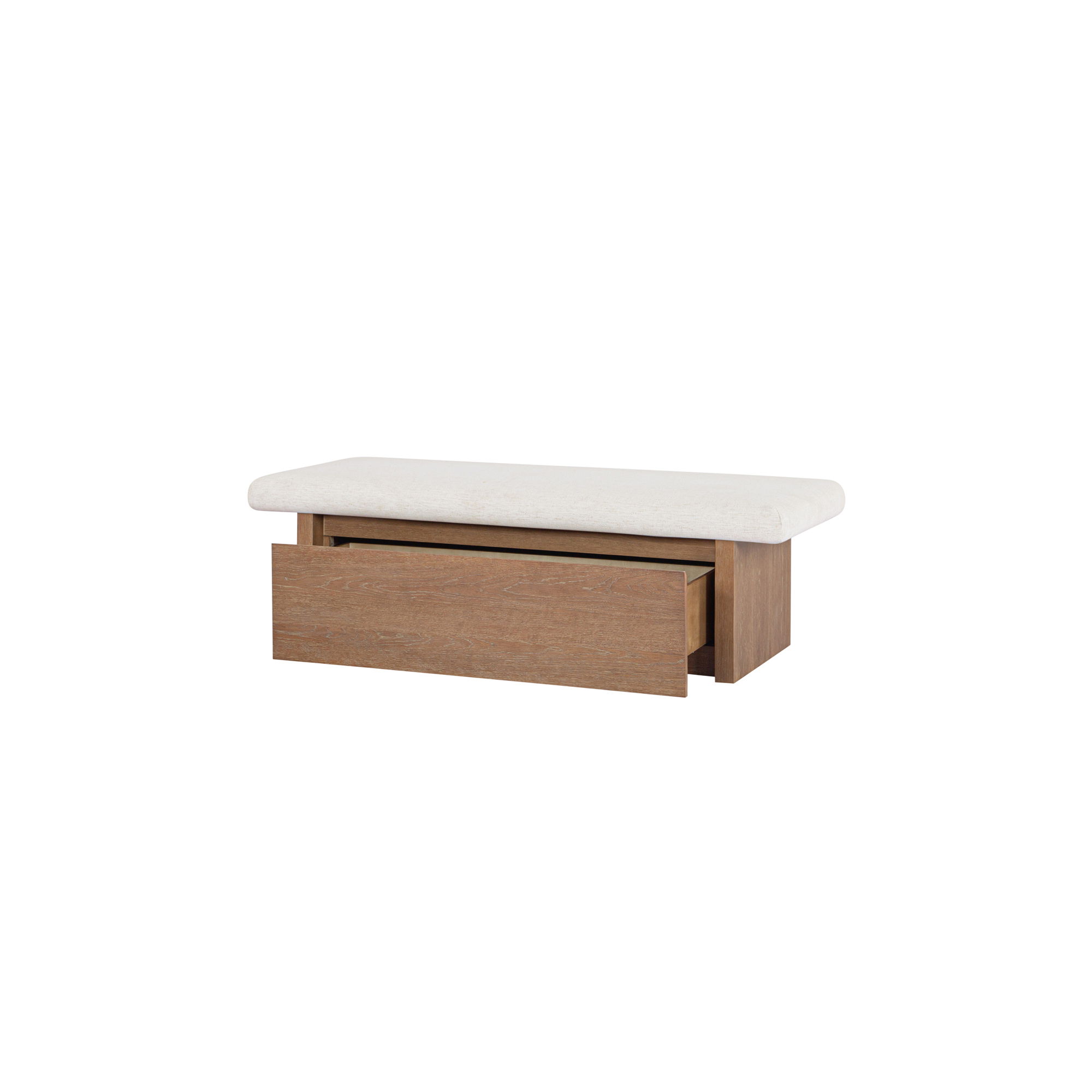Gemma Storage Bench Oat, Benche by Moe's Home, 60" width x 18.1" height x 24" depth View 2