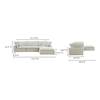 Clay Lounge Modular Sectional Coastside Sand, Sectional Sofa by Moe's Home, 133.5" width x 32" height x 89" depth thumbnail 7