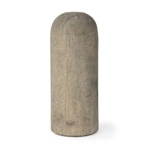 Knox Large Gray-Wash Wood Decorative Object
