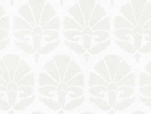 Ottoman Fans Lily White & Cream Wallpaper
