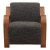 Amabel Occasional Chair Blue, Accent Chair by Dovetail, 30" width x 28.75" height x 36.5" depth thumbnail 2