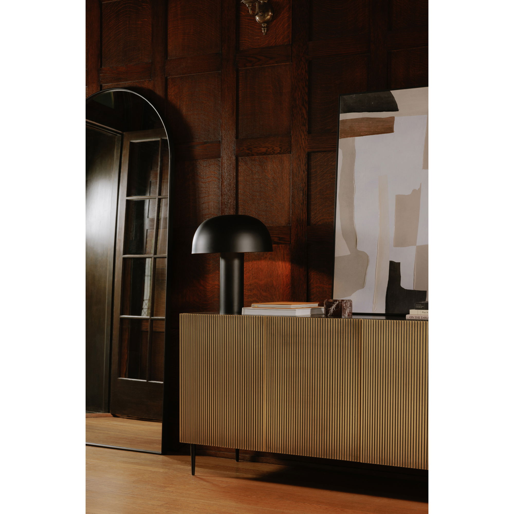 Nanu Table Lamp Black, by Moe's Home, 15" width x 18" height x 15" depth View 3