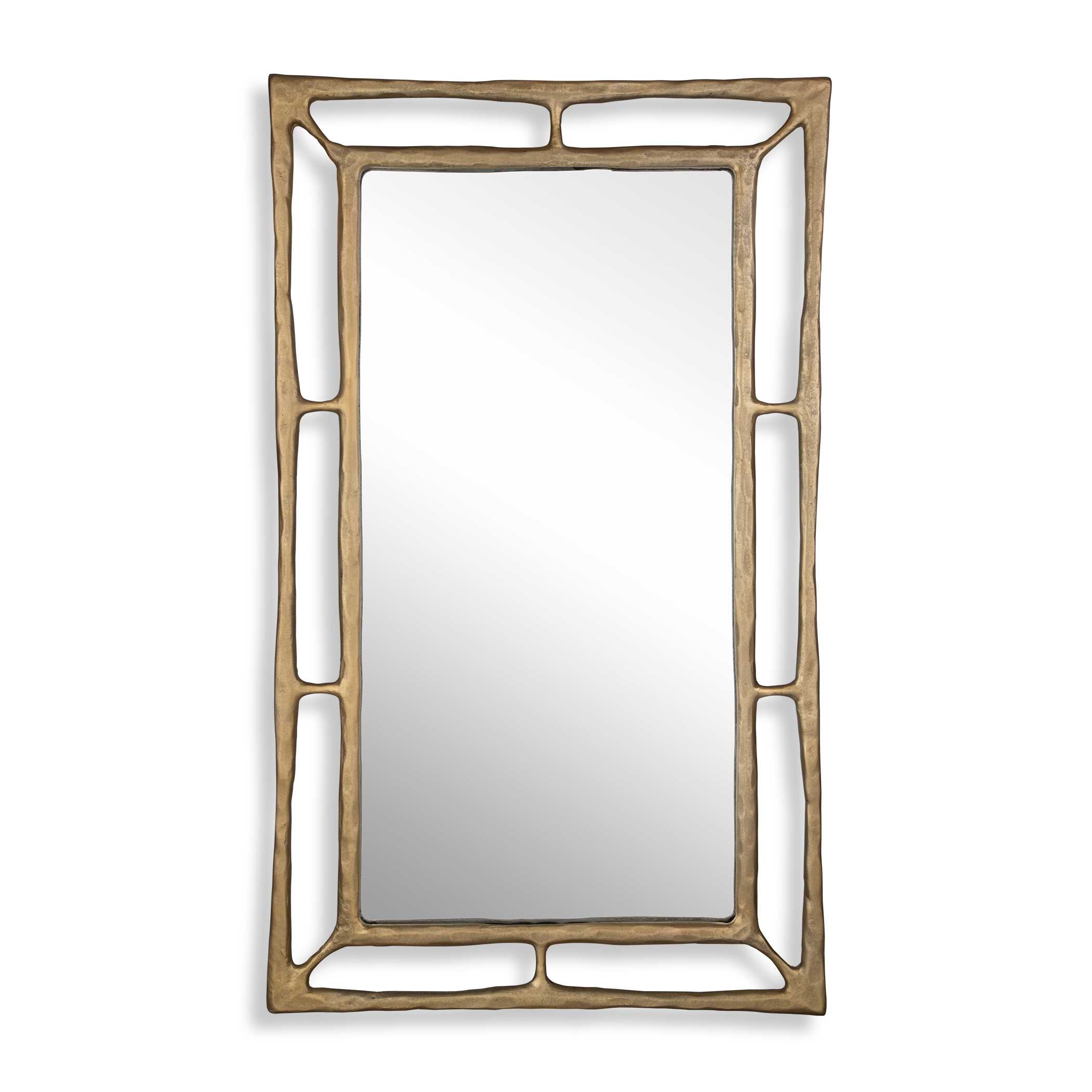 Felix Brass Rectangle Mirror, by Uttermost, 30" width x 50" height x 1.5" depth View 1