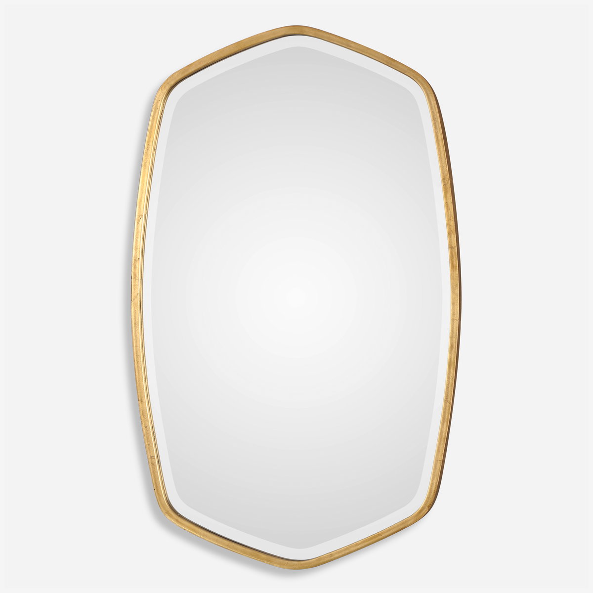 Duronia Antiqued Gold Mirror, by Uttermost, 22.25" width x 36.13" height x 1.75" depth View 1