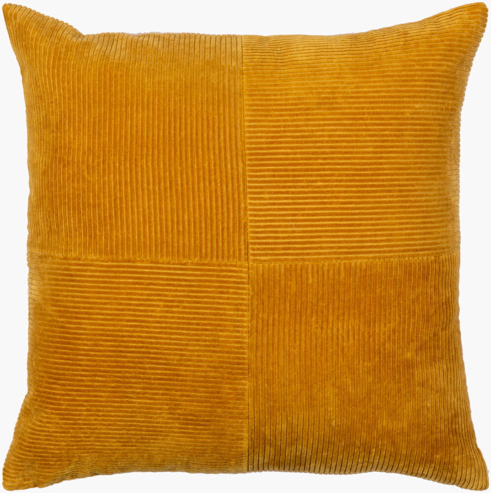 Corduroy Quarters Accent Pillow, Decorative Pillow by Surya, 18" length x 18" width