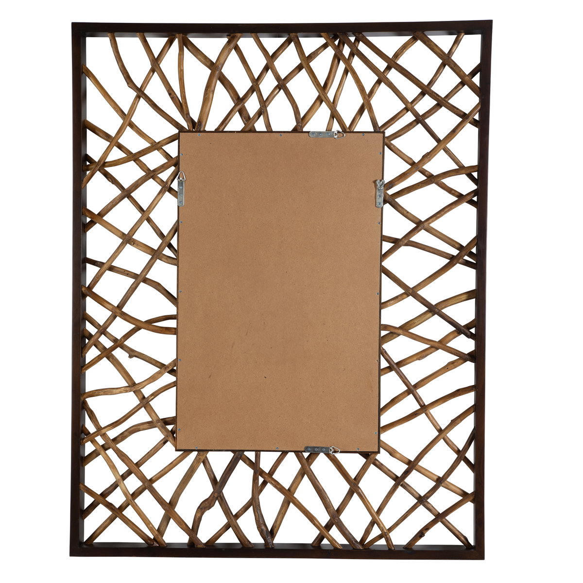 Teak Maze Rectangle Mirror, by Uttermost, 3'8" width x 4'8" height x 2.5" depth View 7