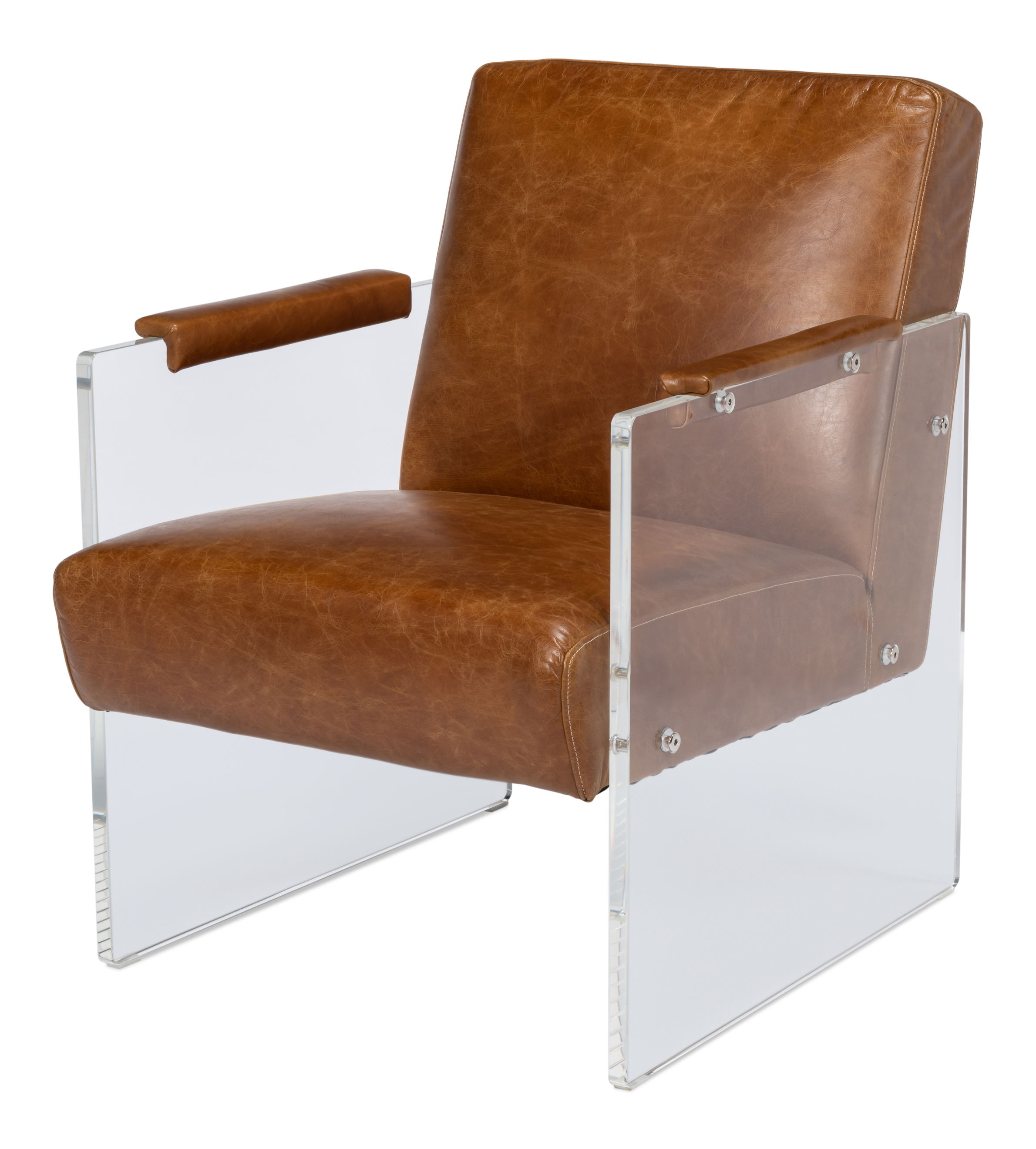 Holloway Armchair, Cuba Brown, Seating by Sarreid, 24" length x 32" width x 31" height View 1