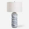 Waves Blue & White Table Lamp thumbnail 0