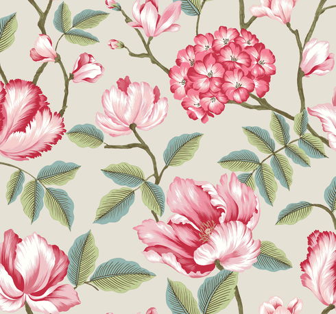 Morning Garden Beige Wallpaper