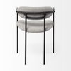 Parker Gray Fabric Seat Black Metal Dining Chair, by Mercana, 21.65" length x 21.26" width x 28.74" height thumbnail 7