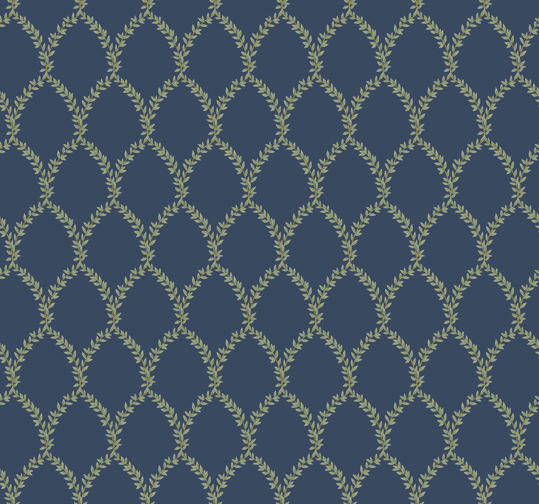 Laurel Navy Wallpaper large image 
