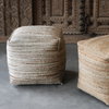 Shiro Beige Pouf, Ottoman by Uttermost, 18" width x 18" height x 18" depth thumbnail 5