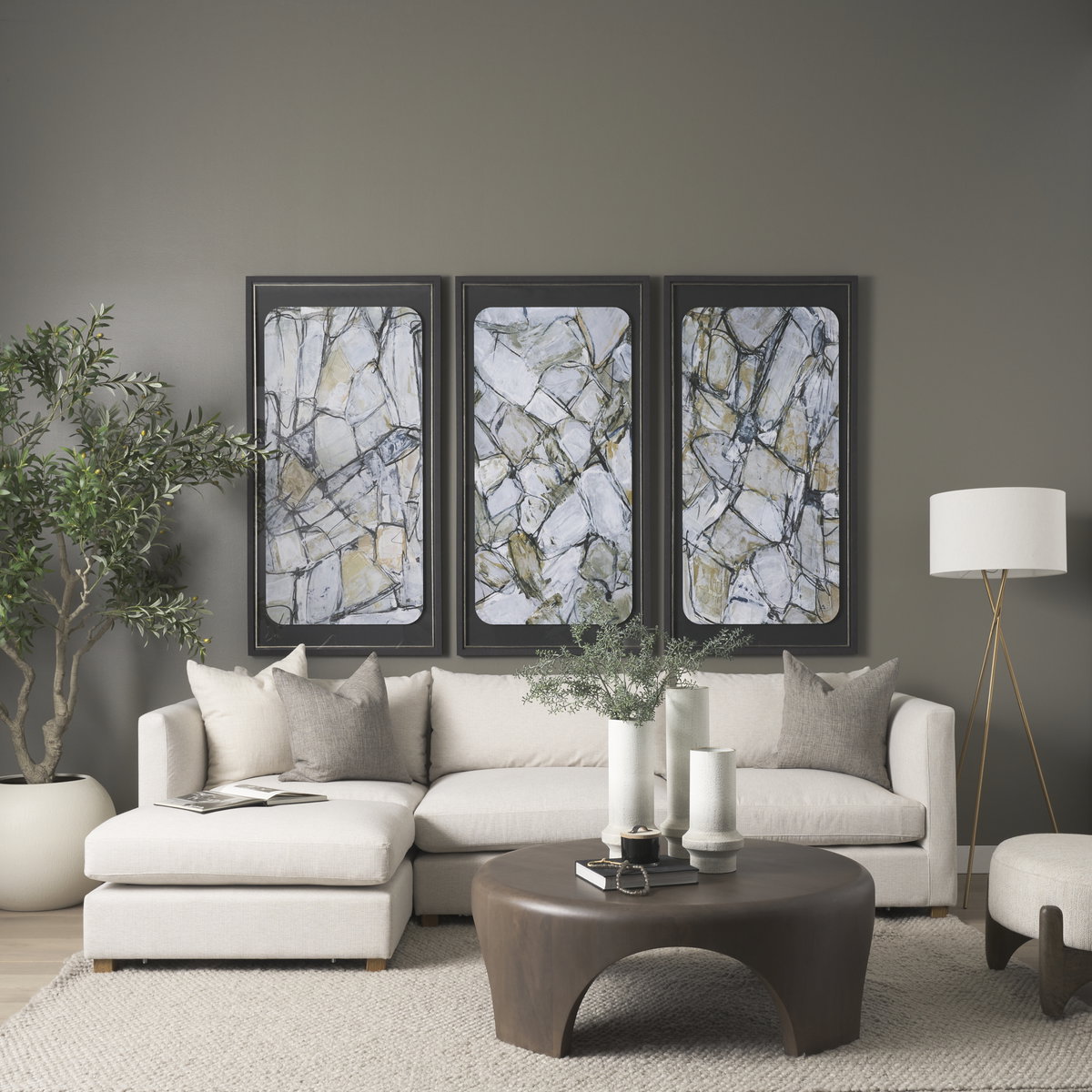 Halston Right Arm Sectional Piece Oatmeal Performance Fabric, Sectional Sofa by Mercana, 38.5" length x 38.5" width x 30.5" height View 4