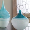 Carla Teal White Vases Set/2, Decorative by Uttermost, 7.5" width x 15" height x 7.5" depth thumbnail 3