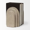 Empire Sandstone Resin Arc Book End Set, Bookend by Mercana, 14.57" length x 4.92" width x 10.24" height thumbnail 7