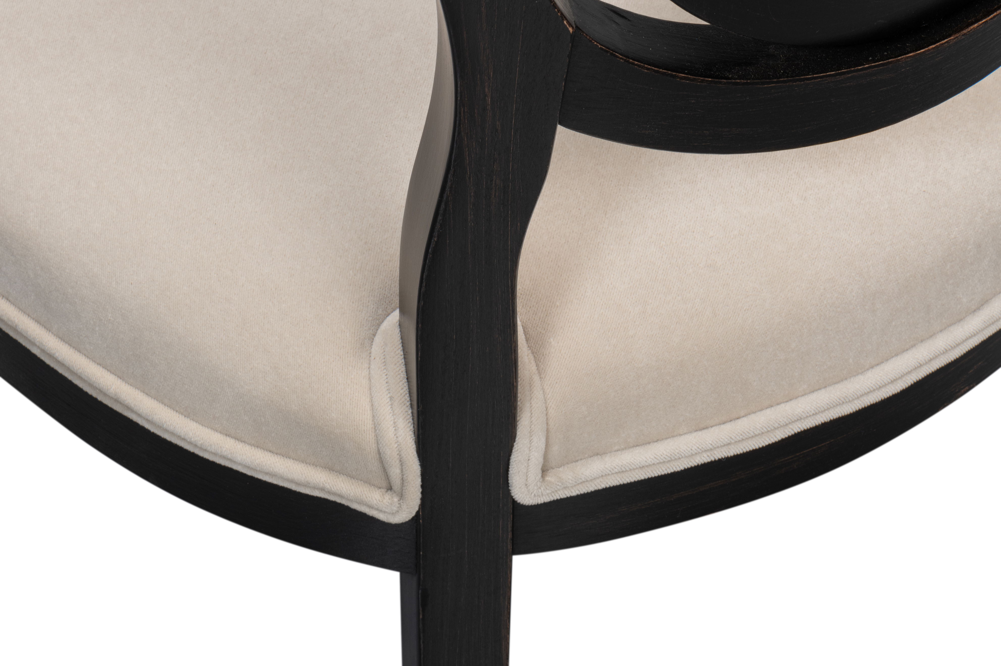 Goccia Side Chair, Nero, Banks Organza, Dining Chair by Sarreid, 21" length x 19" width x 41" height View 5