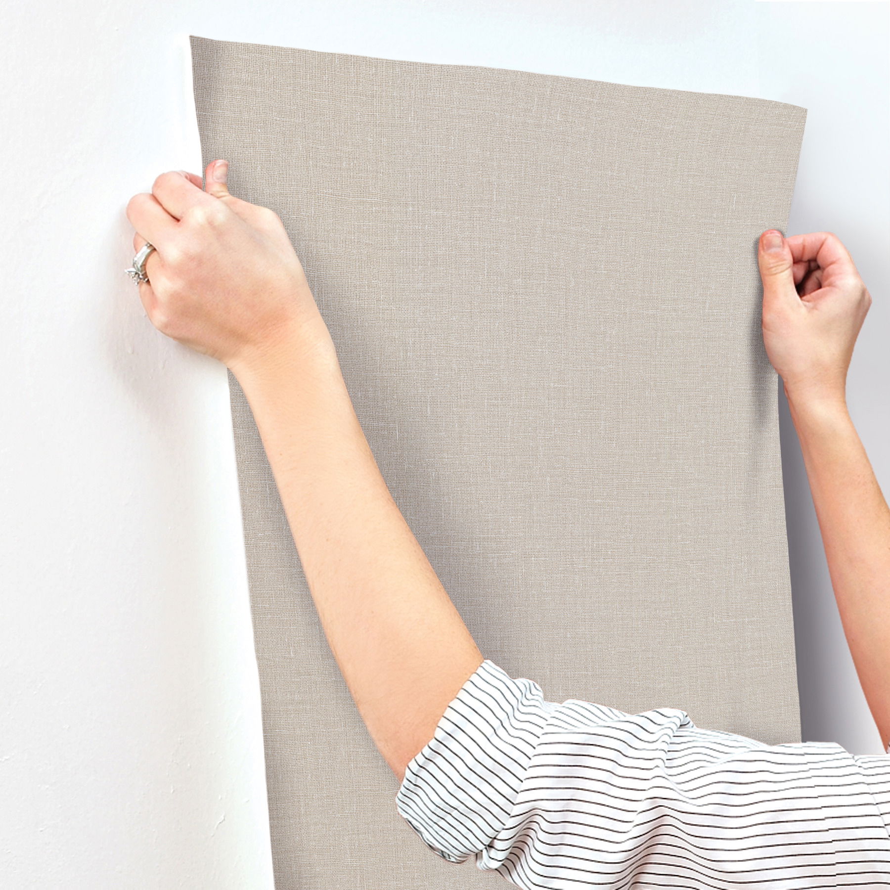 Gesso Weave Linen Wallpaper large image 