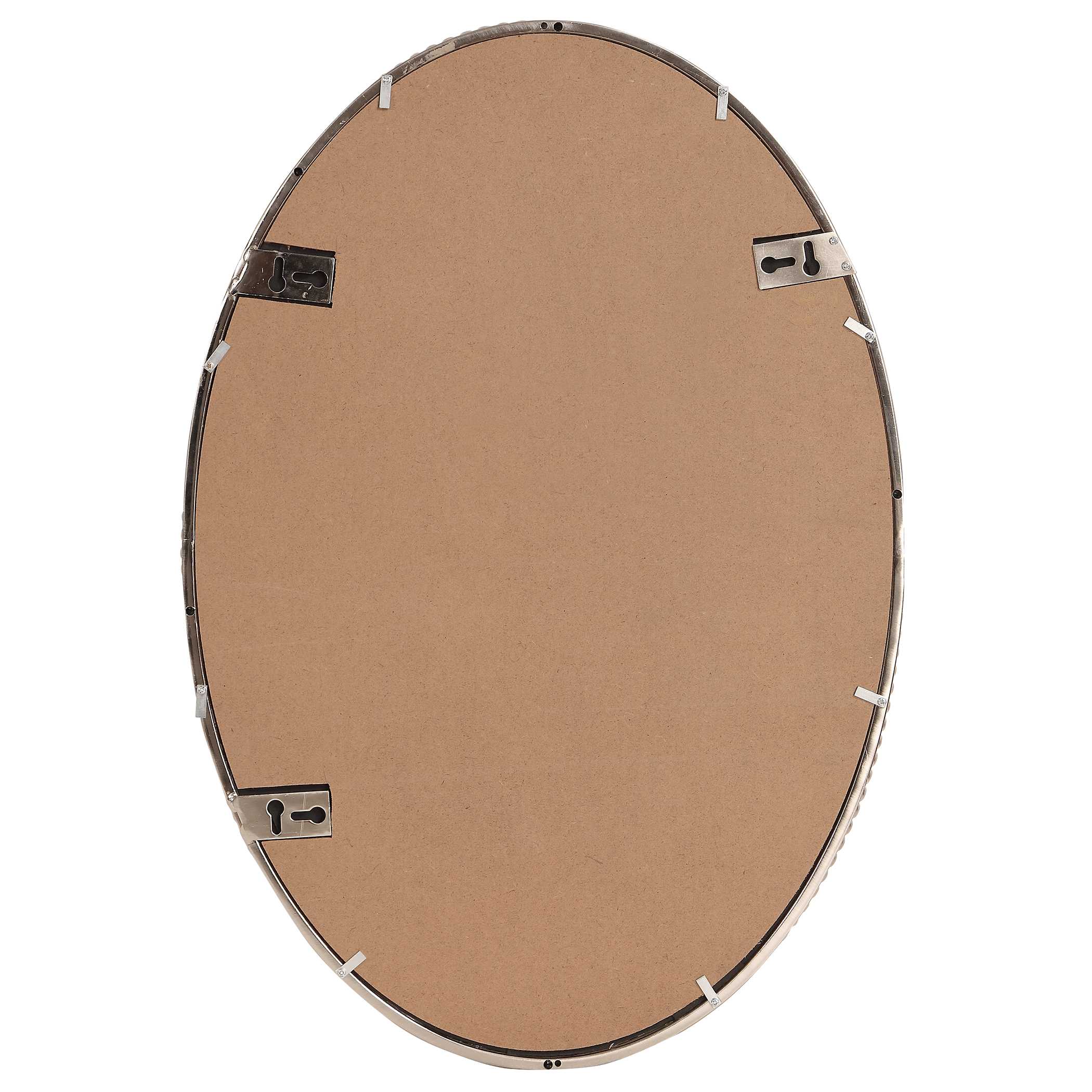 Sherise Brushed Nickel Oval Mirror, by Uttermost, 22" width x 32" height x 1.75" depth View 5