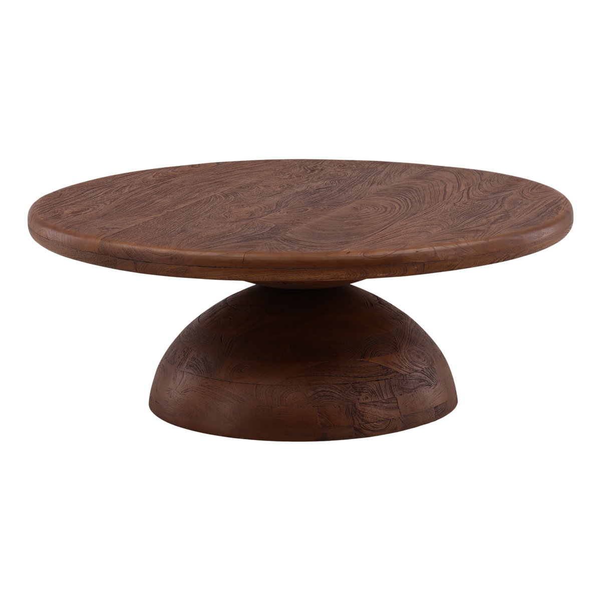 Amberlyn Coffee Table Brown, by Dovetail, 42" width x 16.2" height x 42" depth View 1