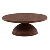 Amberlyn Coffee Table Brown, by Dovetail, 42" width x 16.3" height x 42" depth thumbnail 1
