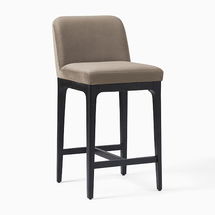 Online Designer Other Parker Counter Stool Performance Velvet, Mocha, Black