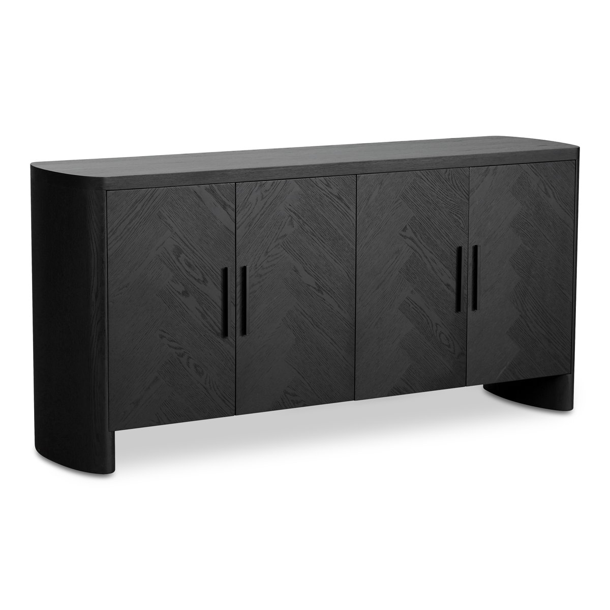 William Sideboard Black, Cabinets & Sideboard by Moe's Home, 70.75" width x 33.5" height x 17.75" depth View 2