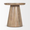 Takoda Light Brown Wood Tapered Drum Accent Table thumbnail 3