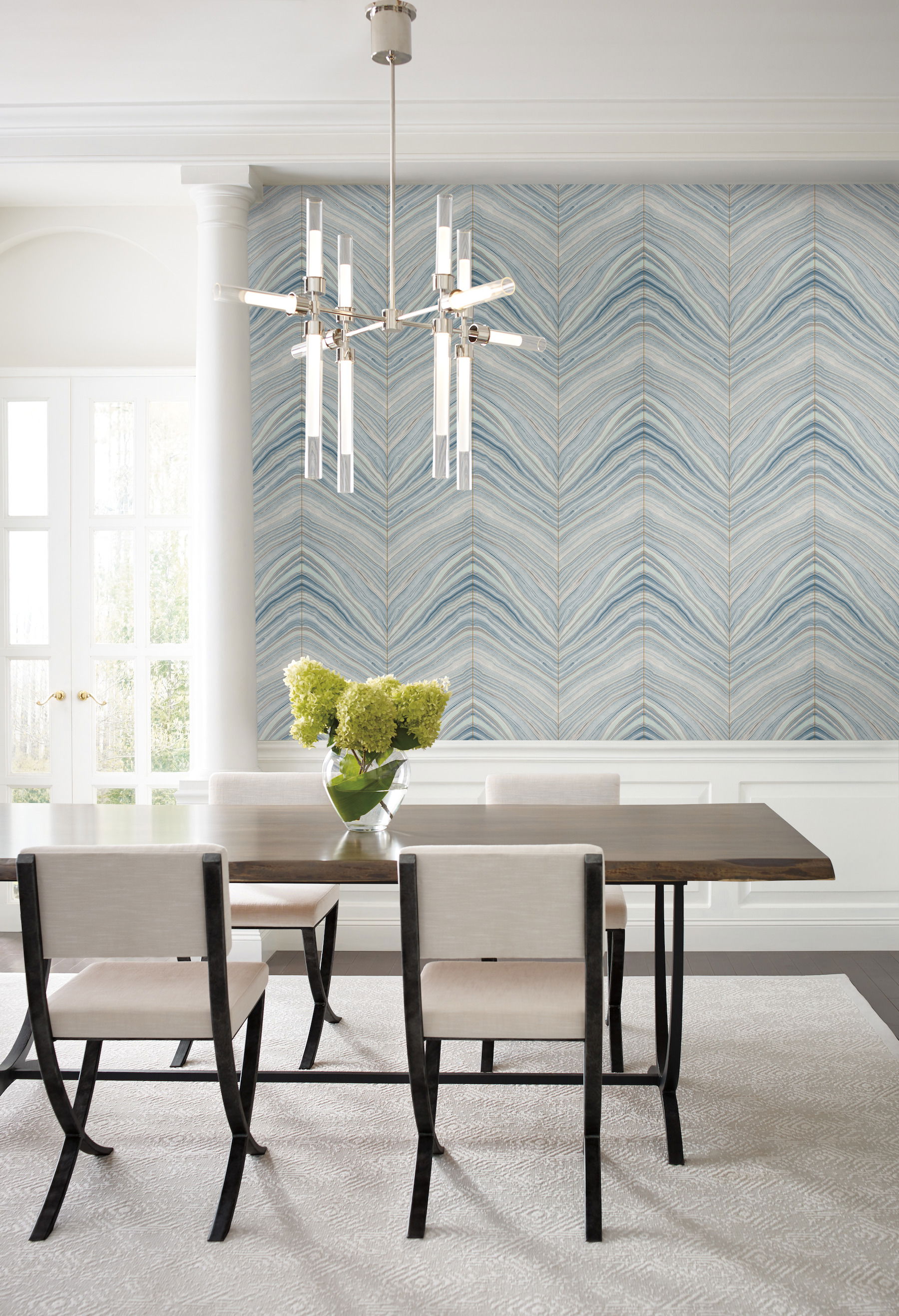 Onyx Strata Blue Wallpaper, by York Wall, 27' length x 2'3" width x 0.02" depth View 2