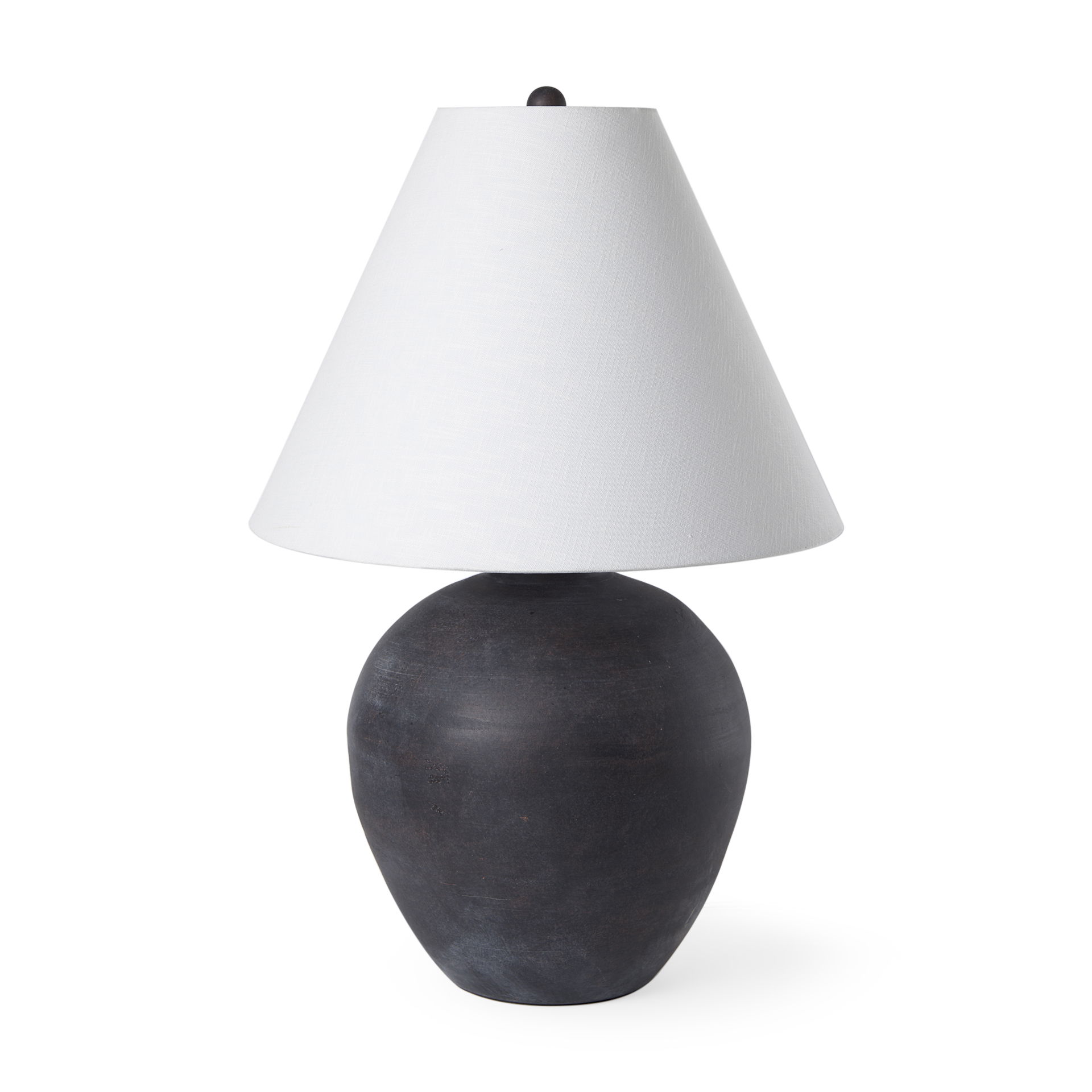 Marvin Black Ceramic Table Lamp, by Mercana, 18" length x 18" width x 27.5" height View 1
