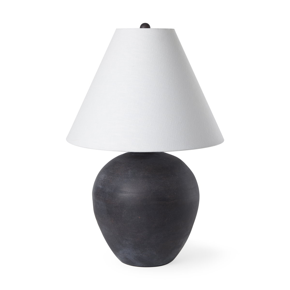 Marvin Black Ceramic Table Lamp, by Mercana, 18" length x 18" width x 27.5" height View 1