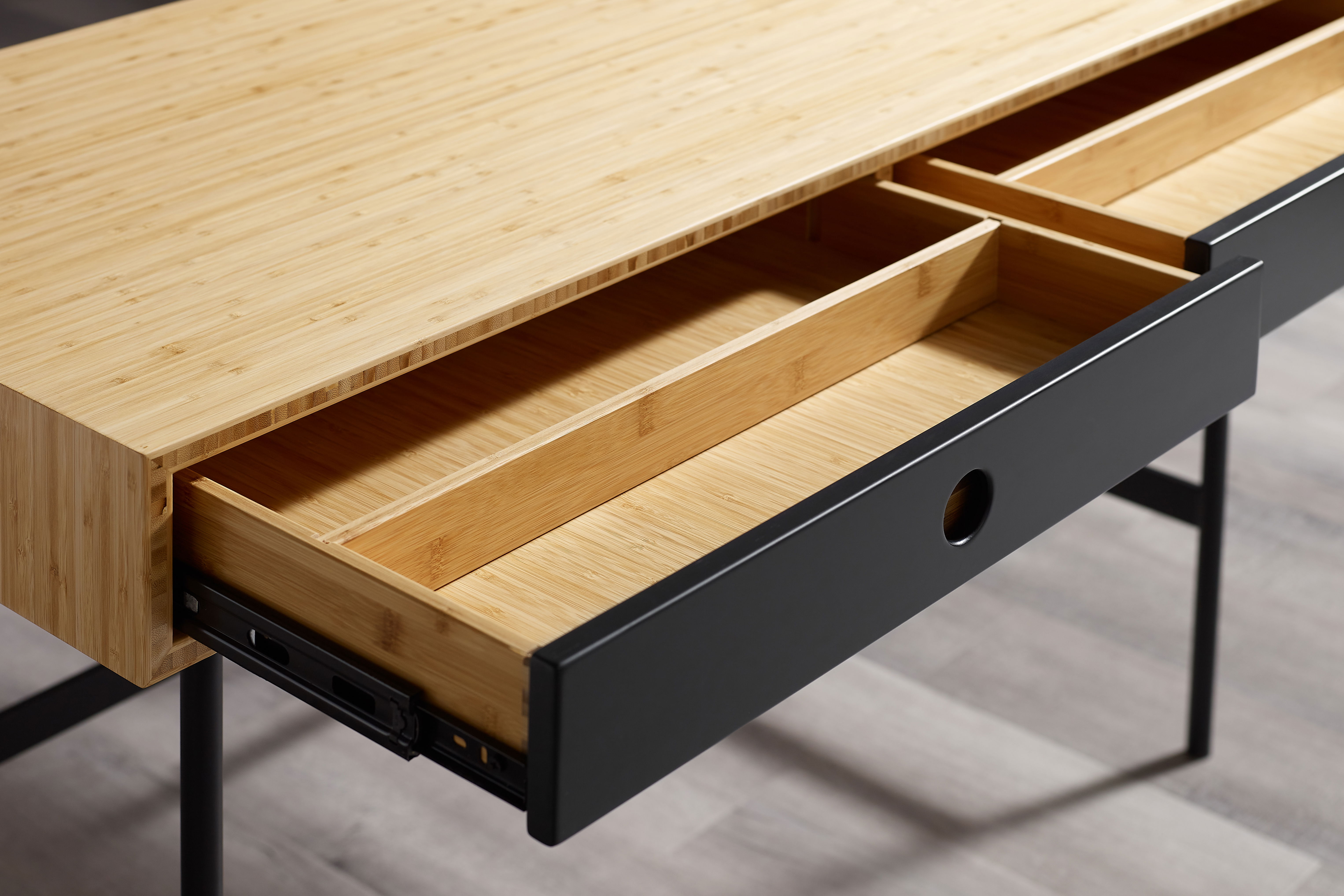 Santa Cruz Desk, Wheat, File Storage by Greenington, 48" length x 24" width x 30" height View 5