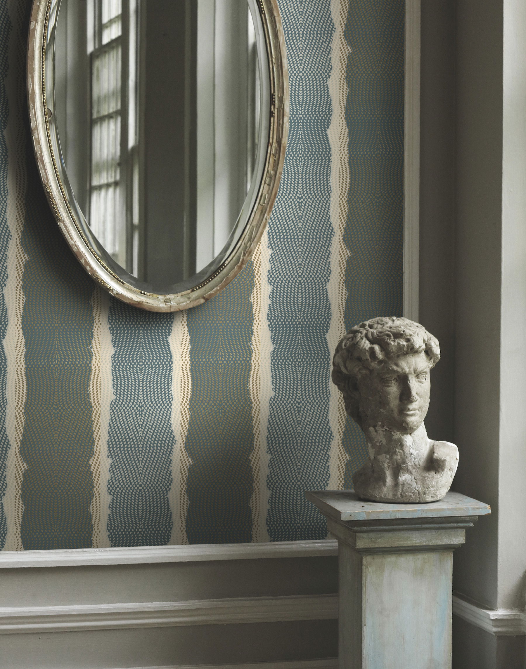 Indigenous Teal Wallpaper, by York Wall, 33' length x 1'8.8" width x 0.02" depth View 2