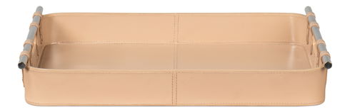 Safari Leather Tray, Mushroom