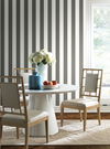 Grey & White 3-in Stripe Wallpaper, by York Wall, 33' length x 1'8.5" width x 0.02" depth thumbnail 2