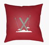 Ski Accent Pillow, Decorative Pillow by Surya, 18" length x 18" width thumbnail