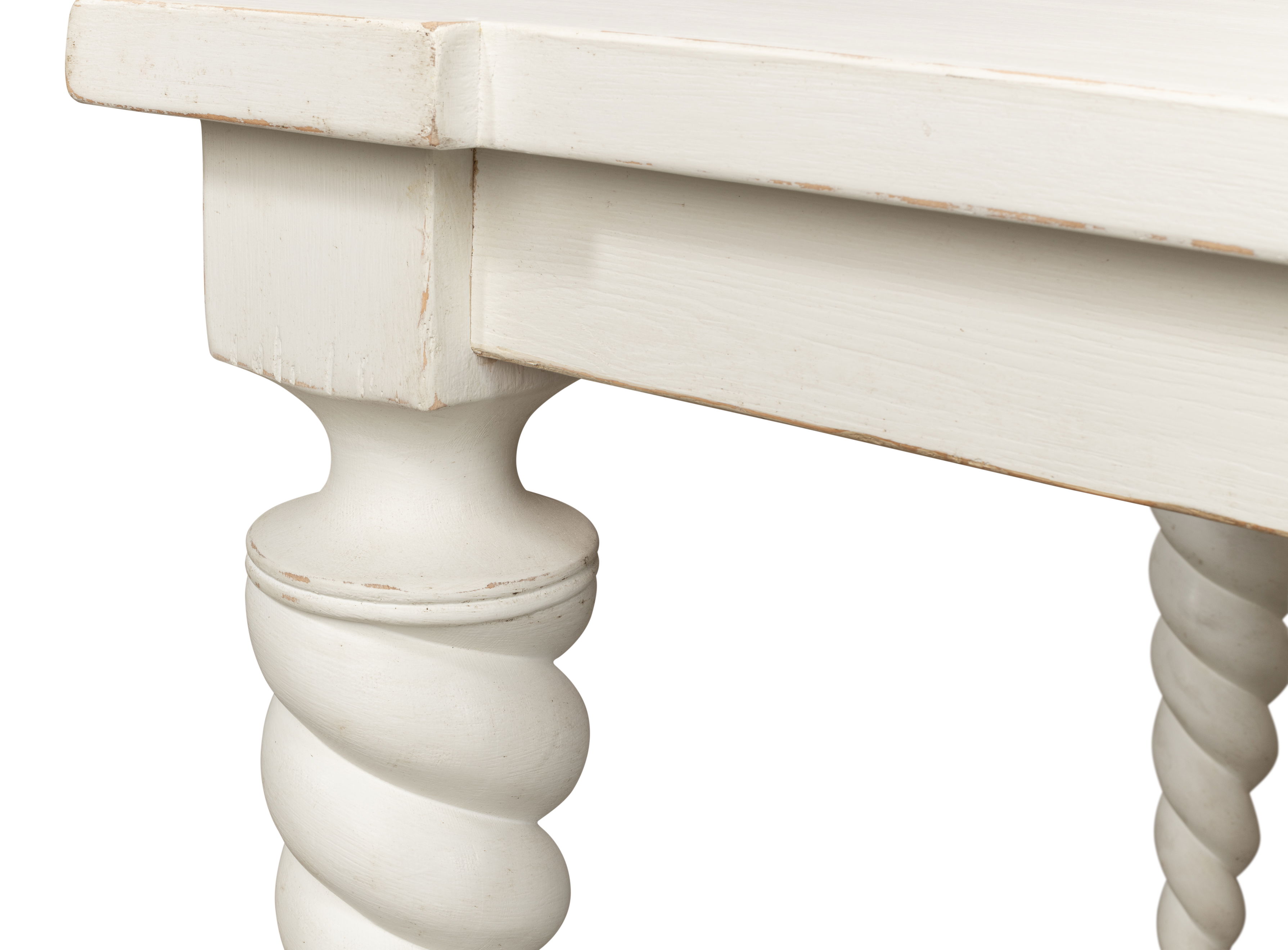 Teagan Dining Table, Antique White, by Sarreid, 85" length x 37" width x 30" height View 7