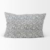 Jayne Cream with Indigo Print Linen Lumbar Decorative Pillow Cover thumbnail 2