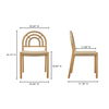 Avery Dining Chair Natural – Set Of Two, by Moe's Home, 20" width x 34.75" height x 21.5" depth thumbnail 13