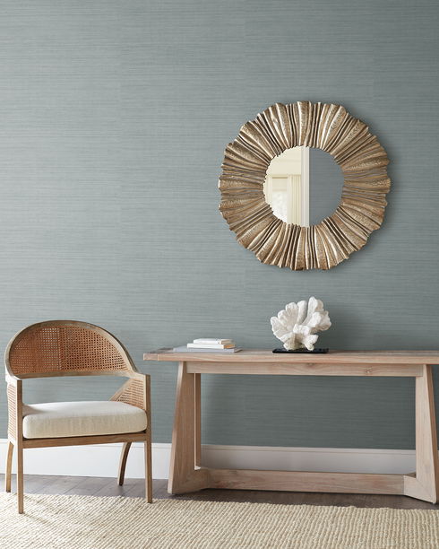 Tasar Silk Blue Wallpaper