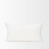 Jolie Cream with Black Print Linen Lumbar Decorative Pillow Cover, by Mercana, 14" length x 26" width x 0.2" height thumbnail 5