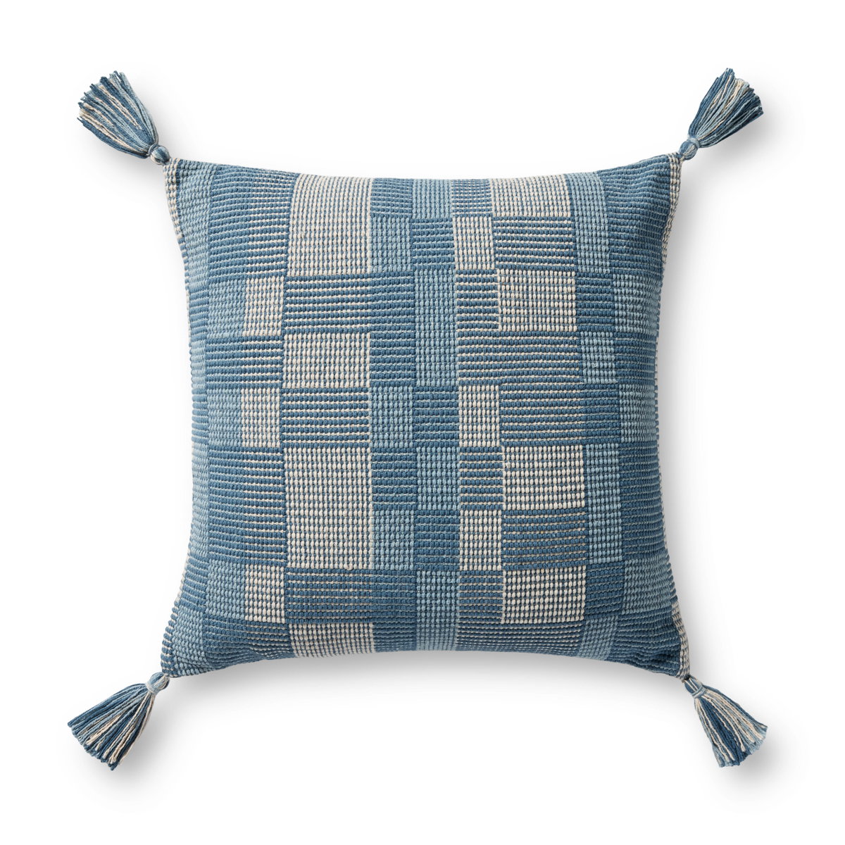 Loloi Blue Pillow, Decorative Pillow, 20" length x 20" width View 1